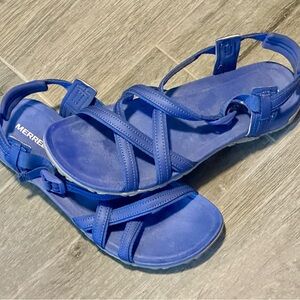 Merrell Women’s Terran Ari Lattice Sandal J94024 Baja Blue